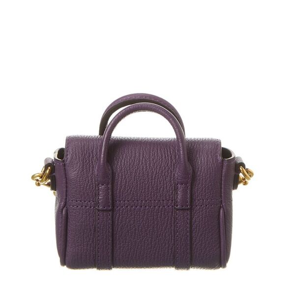 Mulberry Mini Leather Top Handle Bag, Purple - Picture 2 of 4